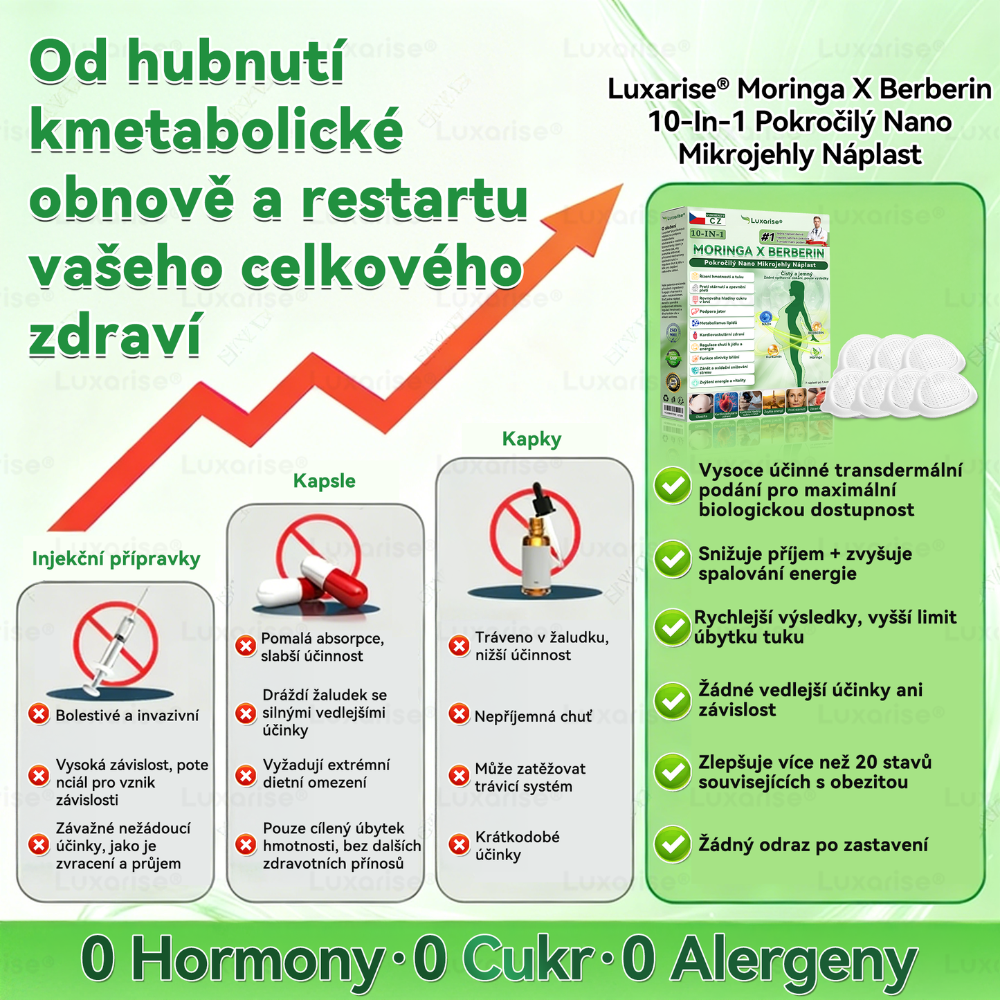 Oficiální obchod  |𝗟𝘂𝘅𝗮𝗿𝗶𝘀𝗲® MORINGA X BERBERIN  10-IN-1 Pokročilý Nano Mikrojehly Náplast(Jedna náplast denně, viditelné změny již za 7 dní) ✅ Pomáhá při obezitě, cukrovce, spánkové apnoe, problémech s klouby a dalších potížích🎉
