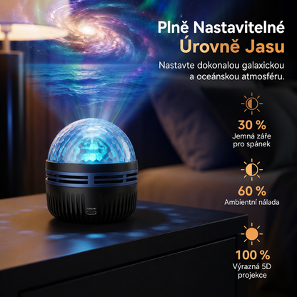 ✨🎁𝑺𝑪𝑵𝑫𝑹® 360° Inteligentní holografický projektor hvězdné oblohy (HD inteligentní dynamický 5D)